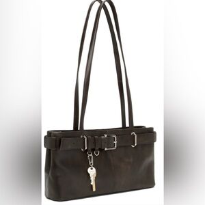 NWT Osoi Classic Leather Shoulder Bag in Stain Brown